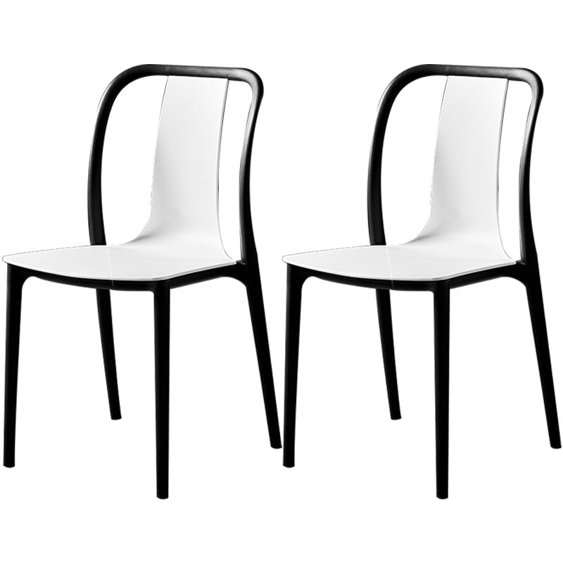 Plastic Dining Chairs Contemporary Style Side Chair Set for Dining Room