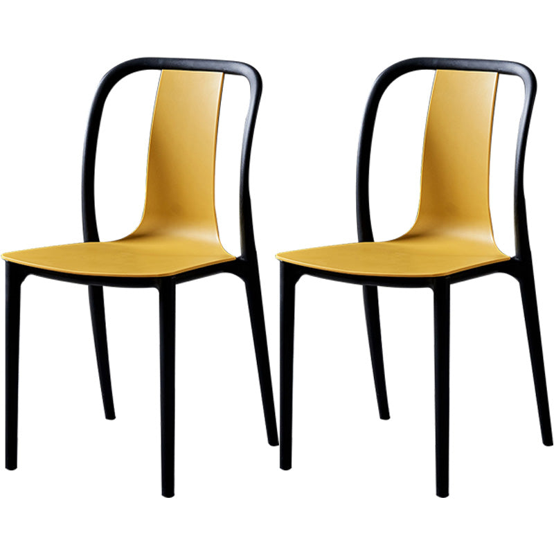 Plastic Dining Chairs Contemporary Style Side Chair Set for Dining Room