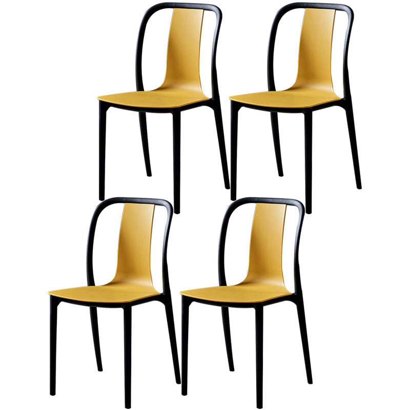 Plastic Dining Chairs Contemporary Style Side Chair Set for Dining Room