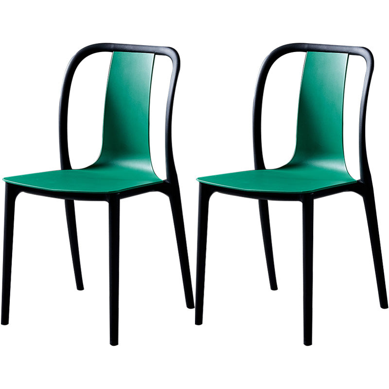 Plastic Dining Chairs Contemporary Style Side Chair Set for Dining Room