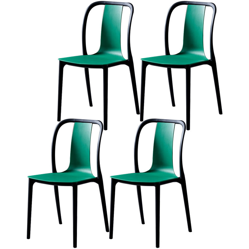 Plastic Dining Chairs Contemporary Style Side Chair Set for Dining Room