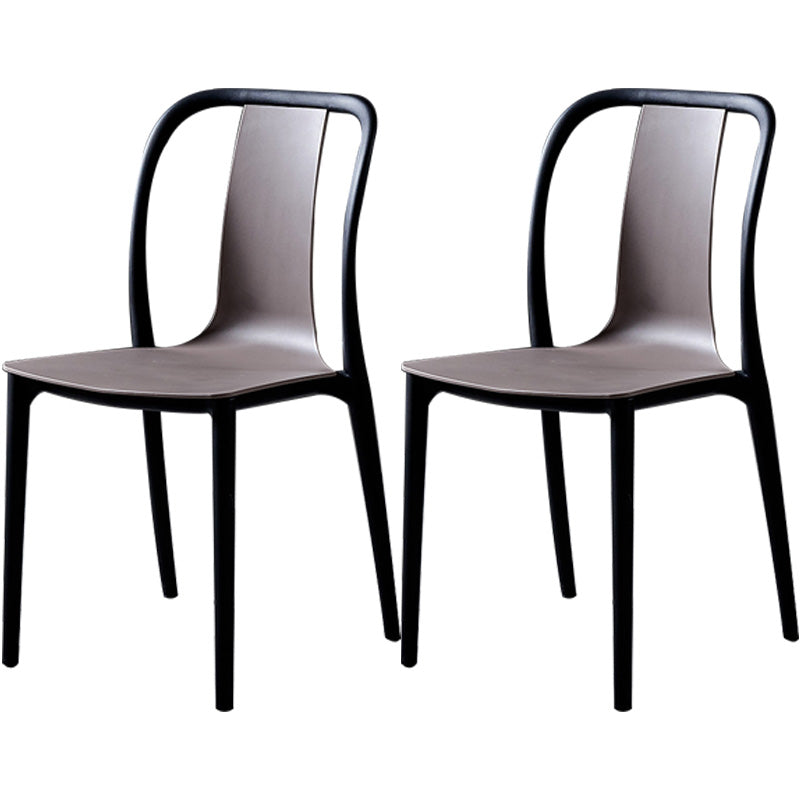 Plastic Dining Chairs Contemporary Style Side Chair Set for Dining Room