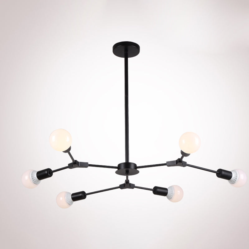 Adjustable Industrial Style Branch Chandelier Metal Multi Light Chandelier for Living Room