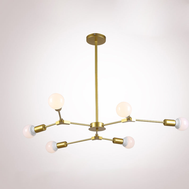 Adjustable Industrial Style Branch Chandelier Metal Multi Light Chandelier for Living Room