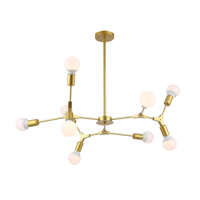 Adjustable Industrial Style Branch Chandelier Metal Multi Light Chandelier for Living Room