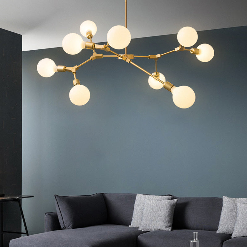 Multi Light Iron Chandelier Light Industrial Adjustable Pendant Light for Living Room