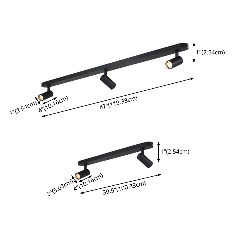 Fer à fer forgé à montagne de salon moderne plafond monté avec projecteur avec projecteur