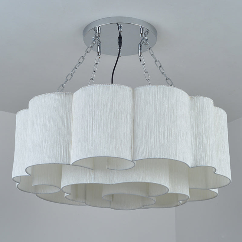 Cloud Fabric Ceiling Flush Mount Light Traditional Living Room Ceiling Light Fixture