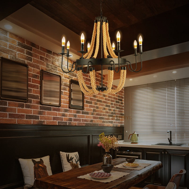 Industrial Pendant Chandelier Ceiling Hanging Light Fixture for Drawing Room