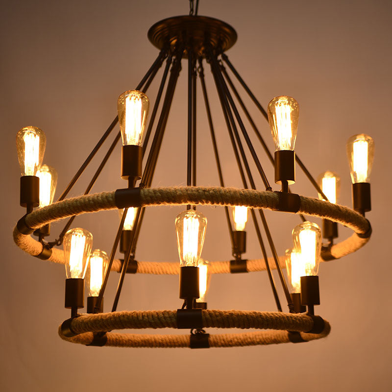 Industrial Pendant Chandelier Ceiling Hanging Light Fixture for Drawing Room