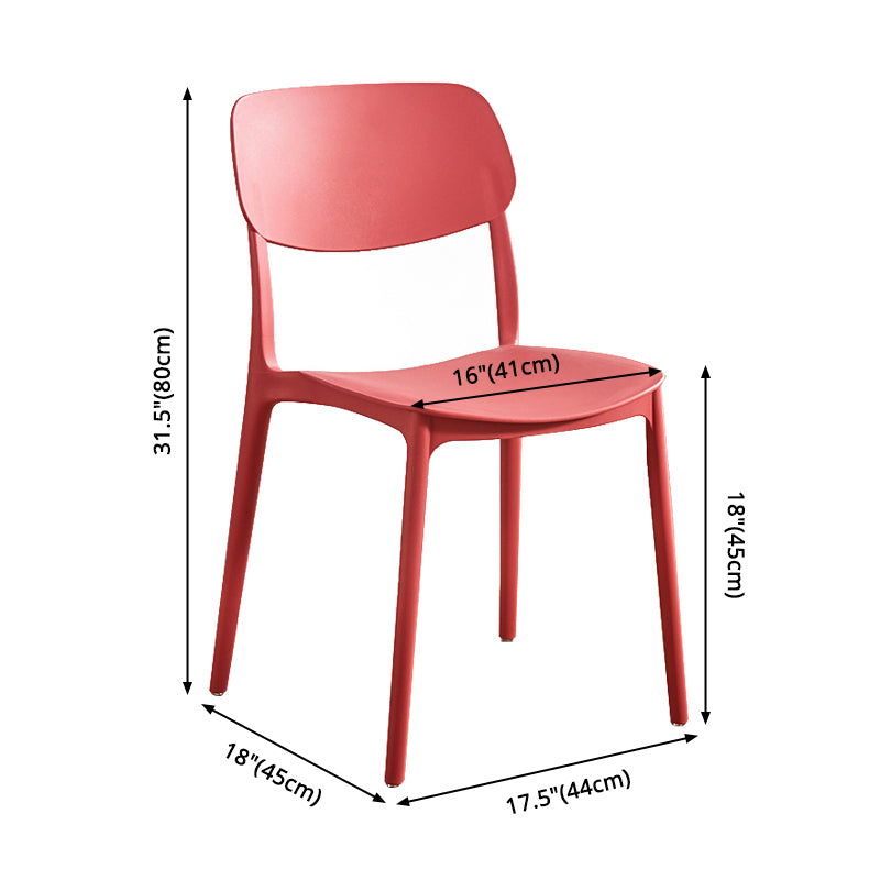 Sedia laterale in plastica in stile glam finitura opaca aperta a casa usi sedia da pranzo