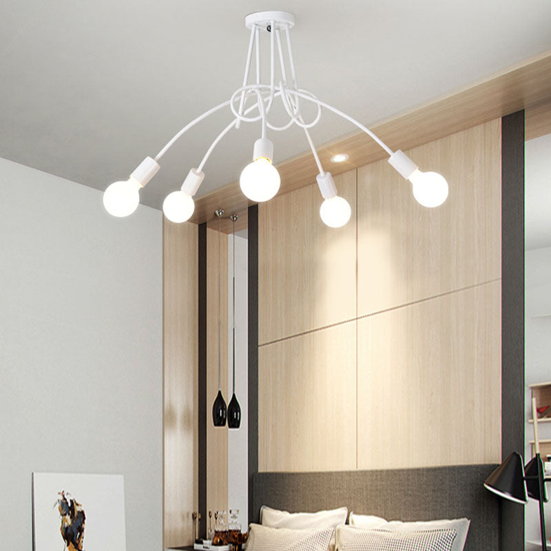 4 Color Optional Ceiling Light Industrial Semi Flush Mount Ceiling Fixture for Living Room