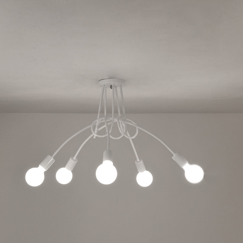 4 Color Optional Ceiling Light Industrial Semi Flush Mount Ceiling Fixture for Living Room