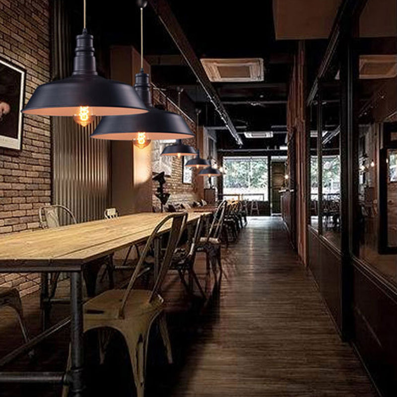 Creative Industrial Pendant Lighting with Metal Shade for Drawing Room Coffee Shop