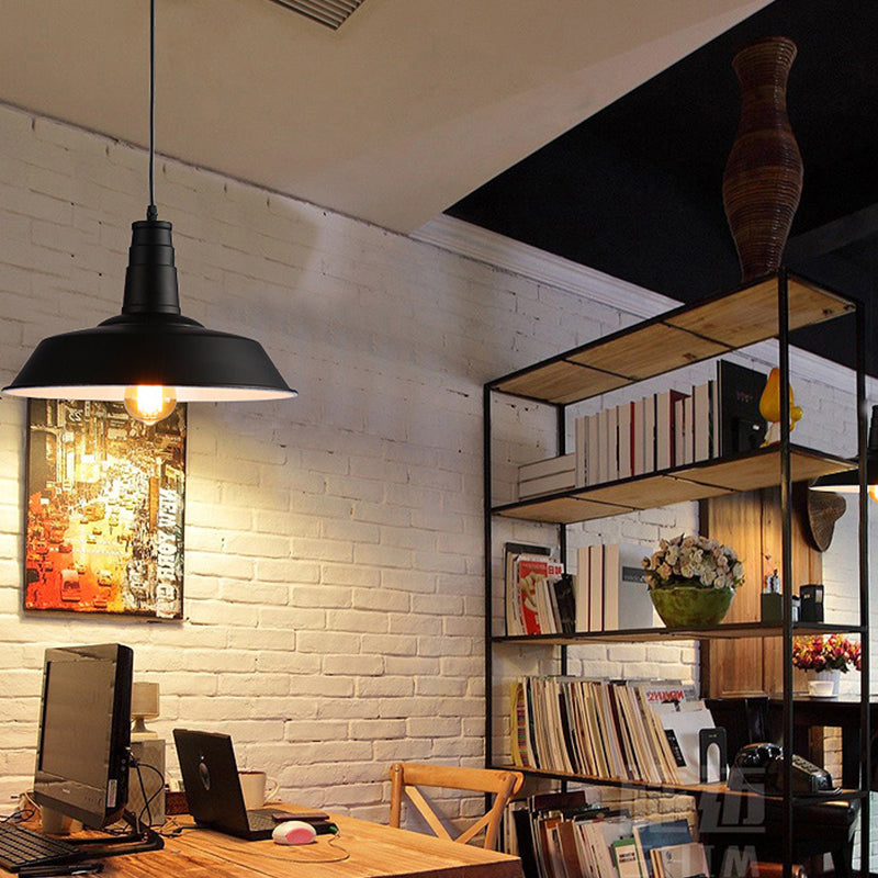 Creatieve industriële hangerverlichting met metalen schaduw voor salon coffeeshop