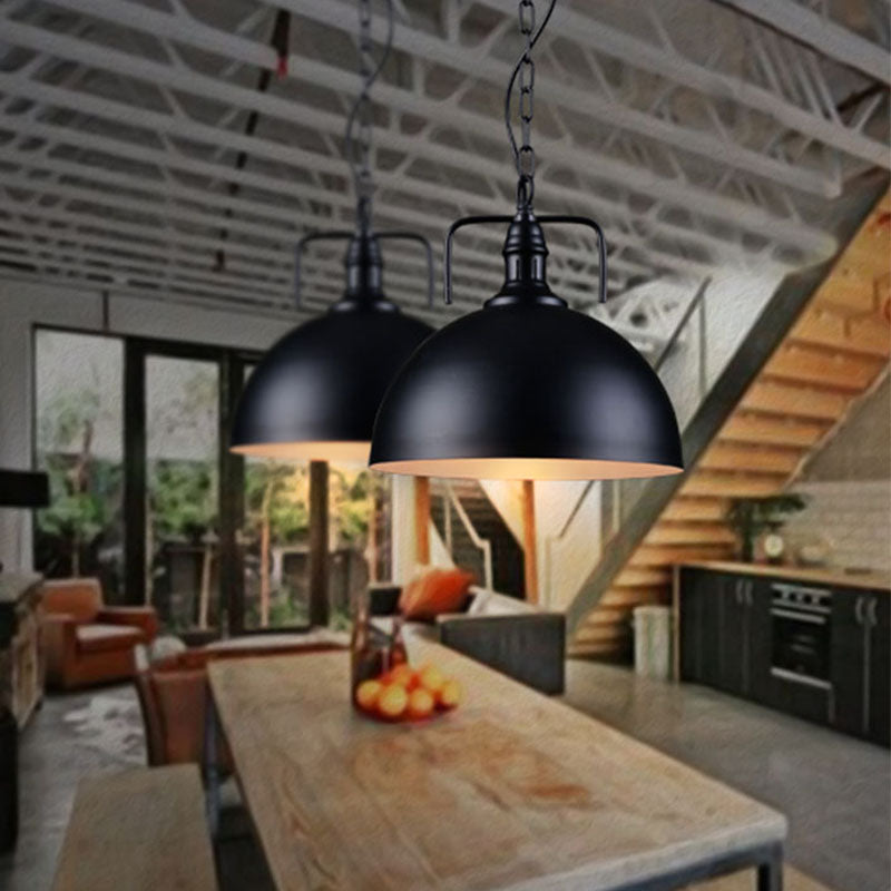 Ceiling Hanging Light Fixture with Metal Shade for Dining Room Living Room