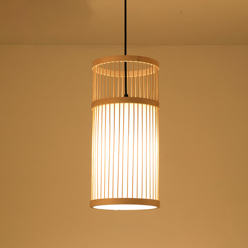 Chinese Handmade Pendant Lighting Fixtures Rattan Hanging Light with Hanging Cord for Restaurant