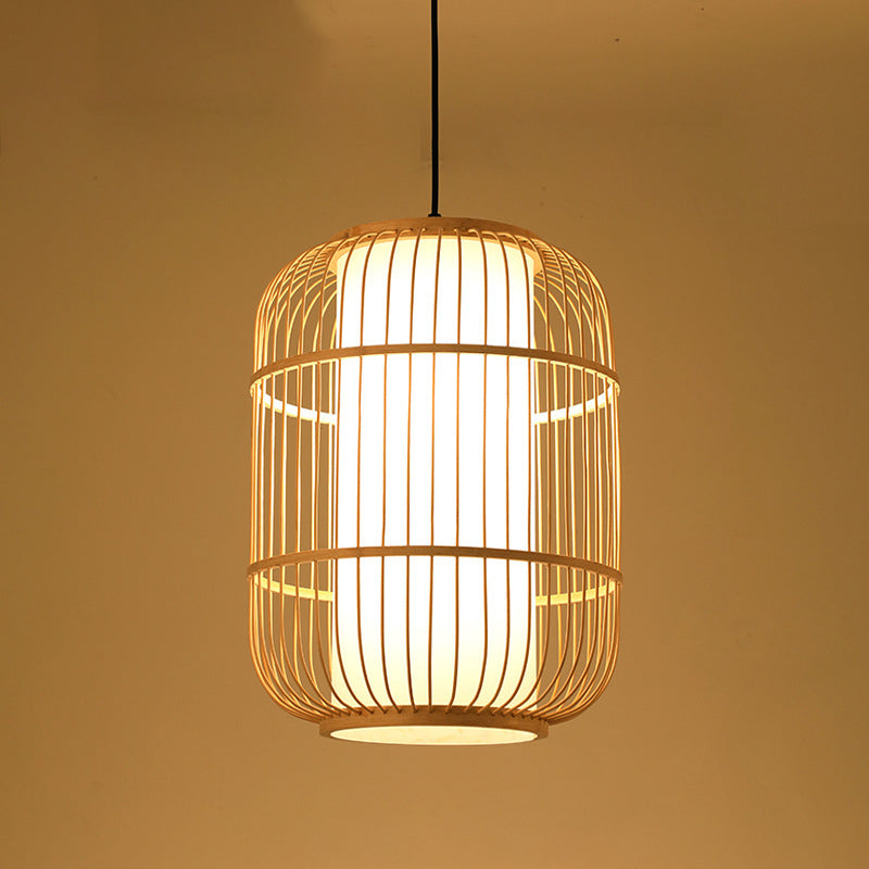 Chinese Handmade Pendant Lighting Fixtures Rattan Hanging Light with Hanging Cord for Restaurant