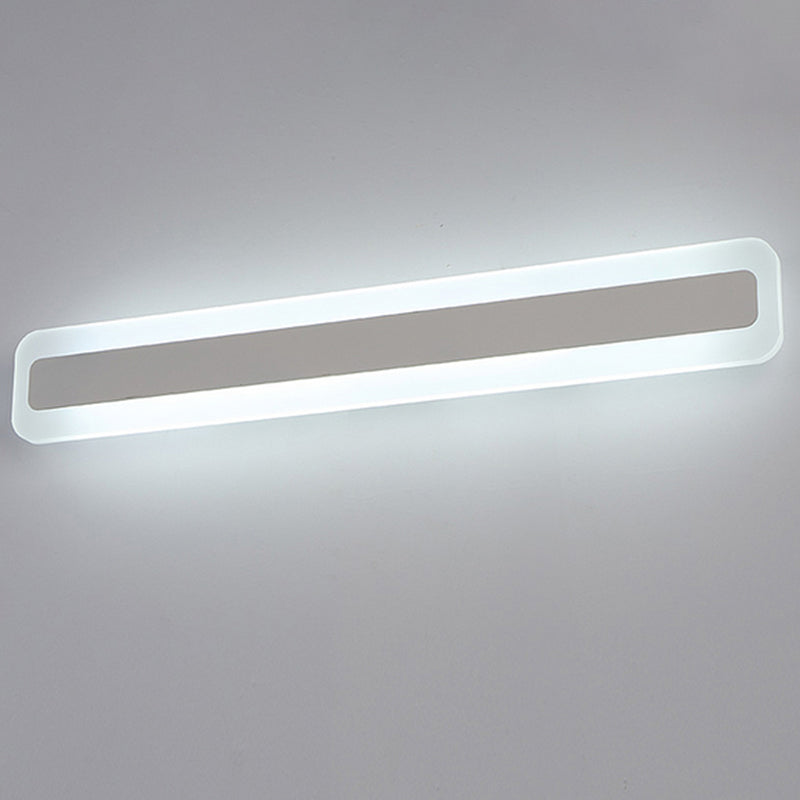 1 luces de sombra lineal matones de pared moderna iluminación de pared de espejo de estilo simple en plata