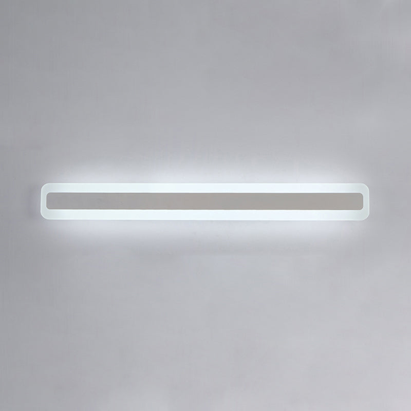 1 luces de sombra lineal matones de pared moderna iluminación de pared de espejo de estilo simple en plata