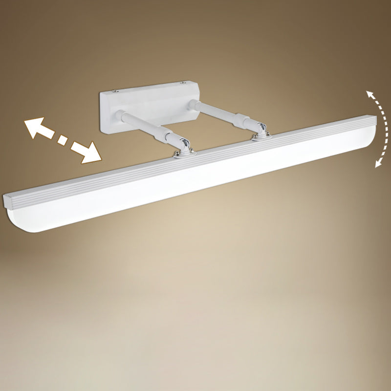 Luz de la pared de la pared del brazo de sombra lineal de estilo moderno 1 lámpara de apliques de luz en blanco