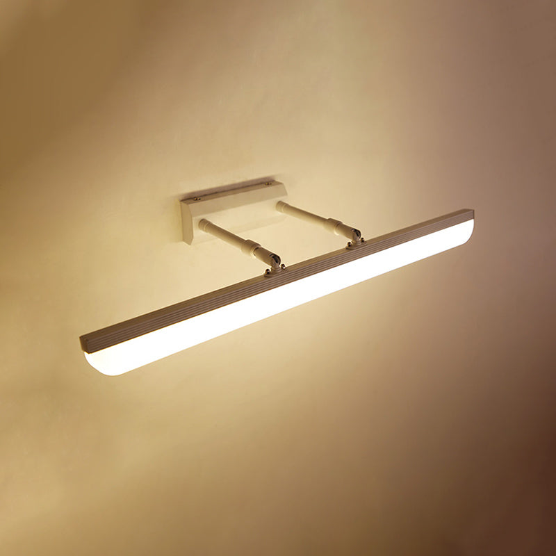 Luz de la pared de la pared del brazo de sombra lineal de estilo moderno 1 lámpara de apliques de luz en blanco