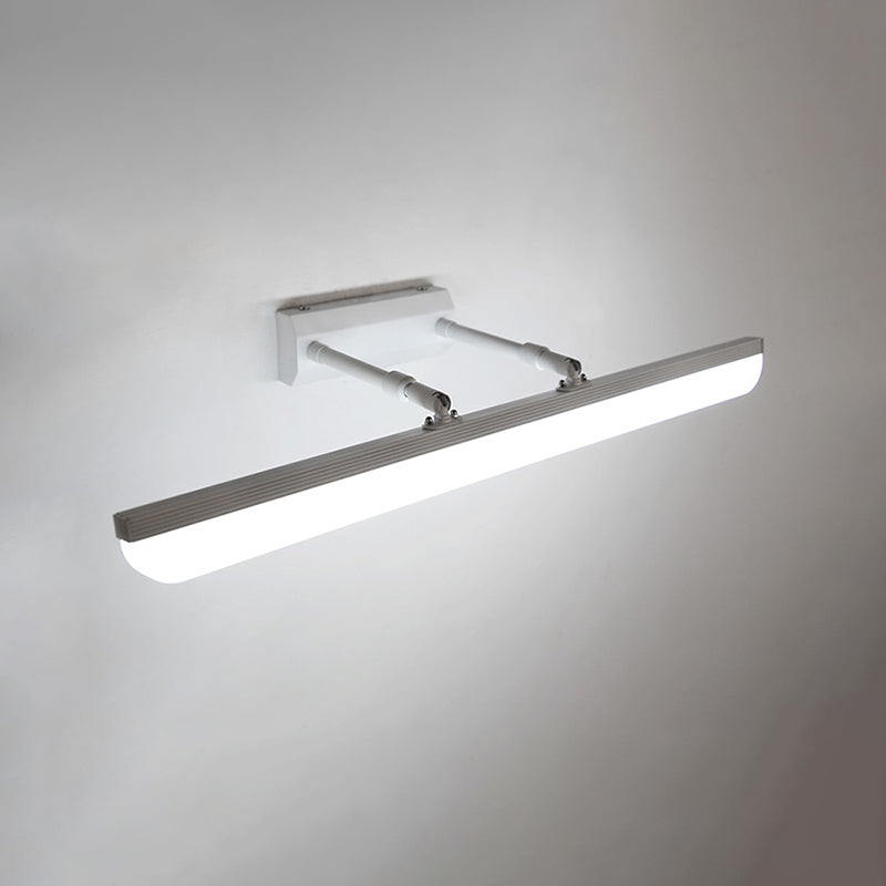 Luz de la pared de la pared del brazo de sombra lineal de estilo moderno 1 lámpara de apliques de luz en blanco