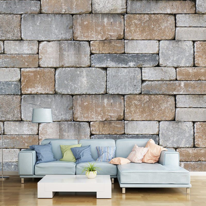 Brick Wall Mural Vintage Home Decoration Wall Covering for Sitting Room