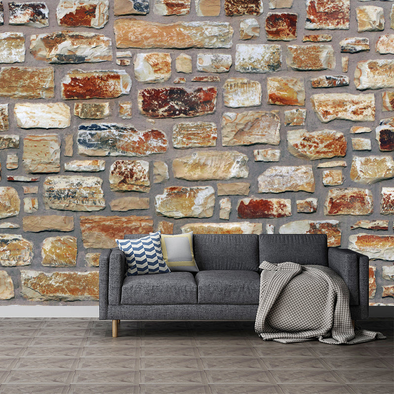 Industrial Style Brick Wall Mural for Living Room Bedroom Dining Room, Waterproofing