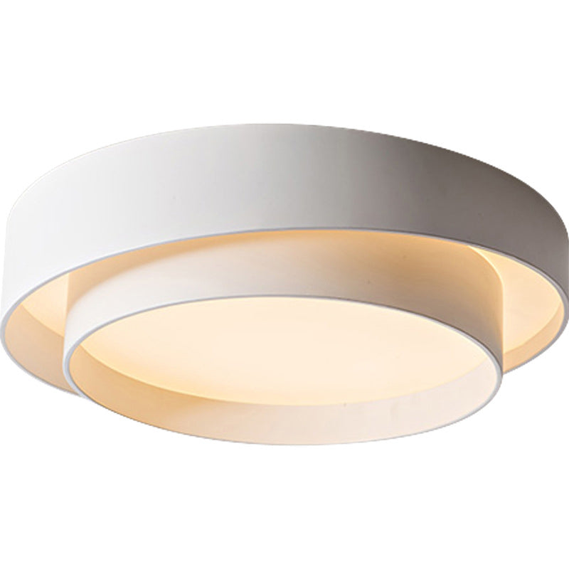 Acrylic White LED Flush Mount in Modern Creative Style Wrought Iron Circular Ceiling Fixture