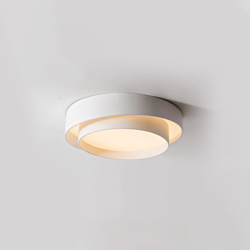 Acrylic White LED Flush Mount in Modern Creative Style Wrought Iron Circular Ceiling Fixture