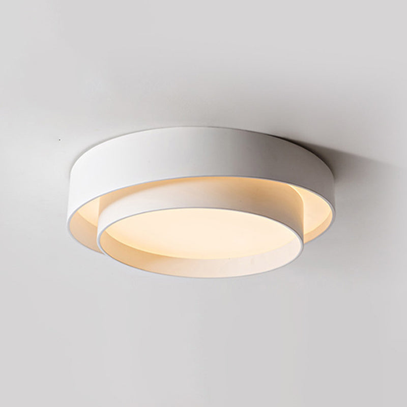 Acryl Witte LED Flush Mount in Moderne Creatieve Stijl Smeedijzeren Circulaire Plafond Fixture