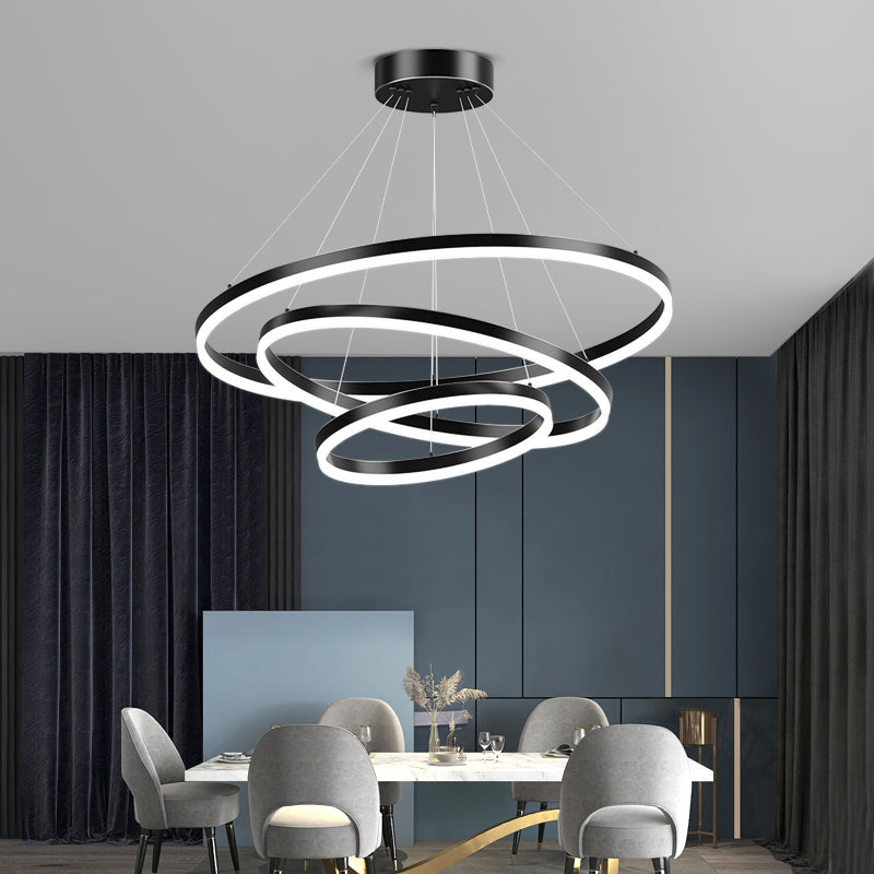 Modern Style Circles Pendant Light Fixtures Metal   Multi Lights Suspension Pendant