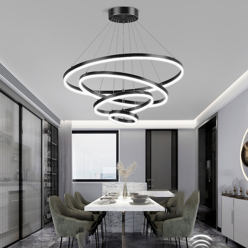 Modern Style Circles Pendant Light Fixtures Metal   Multi Lights Suspension Pendant