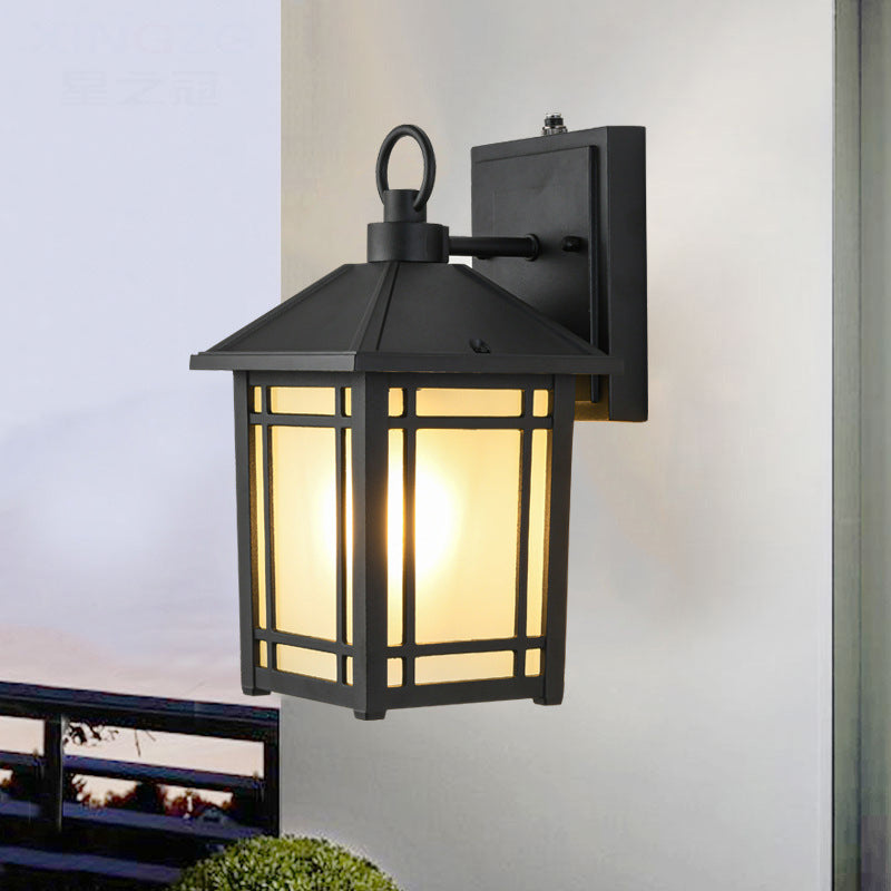 Black Industrial Sconce Light Fixtures Wrought Iron Wall Lamp Sconce for Hallway