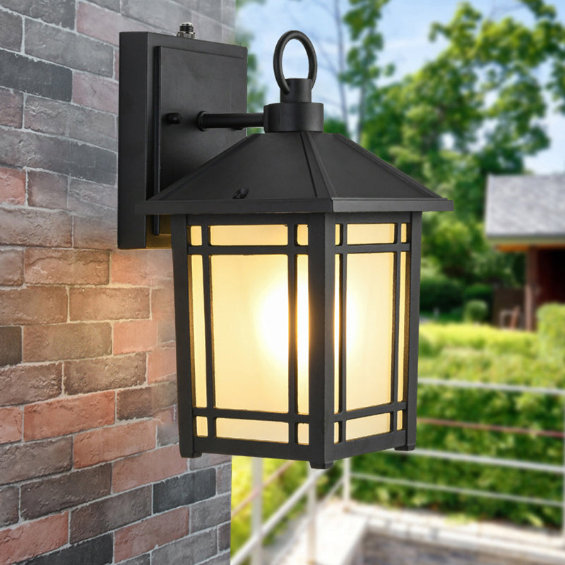 Black Industrial Sconce Light Fixtures Wrought Iron Wall Lamp Sconce for Hallway