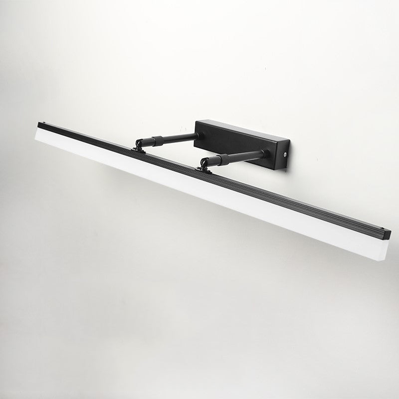 Metal Shade Linear Swing Arm Lights Medro de pared Moderna 1 Cabeza de montaje en la pared en negro