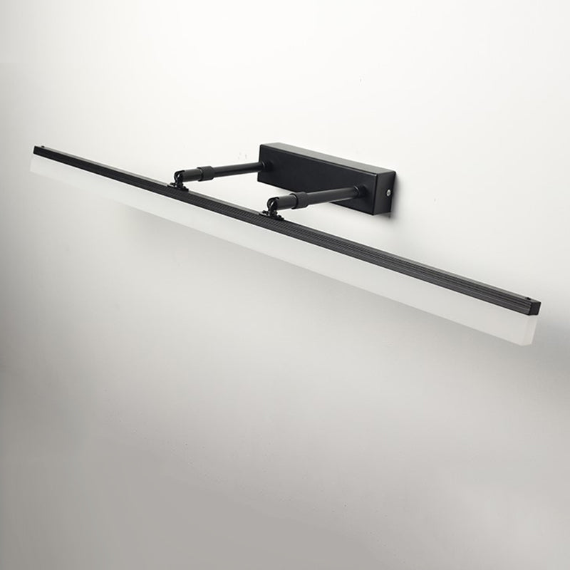 Metal Shade Linear Swing Arm Lights Medro de pared Moderna 1 Cabeza de montaje en la pared en negro