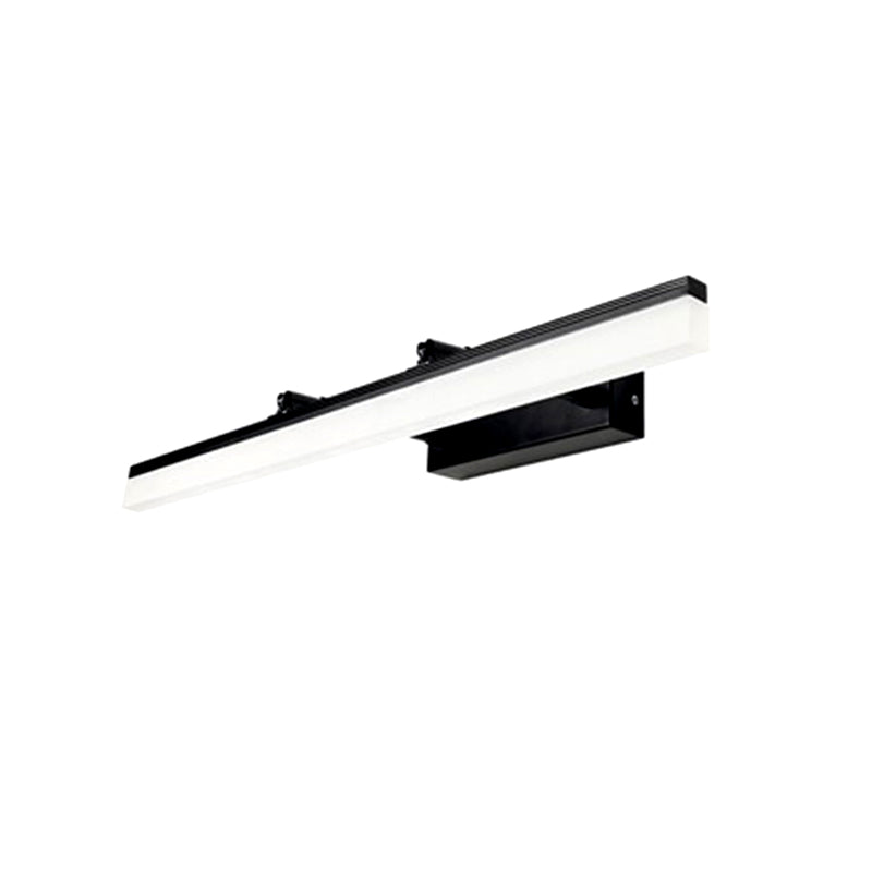 Metal Shade Linear Swing Arm Lights Medro de pared Moderna 1 Cabeza de montaje en la pared en negro