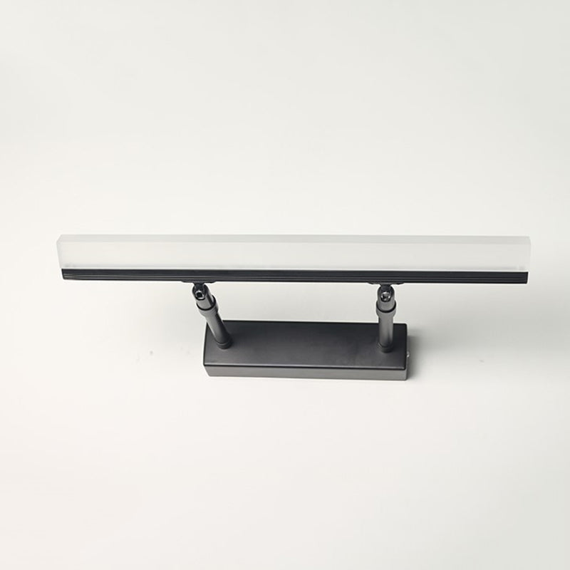 Metal Shade Linear Swing Arm Lights Medro de pared Moderna 1 Cabeza de montaje en la pared en negro