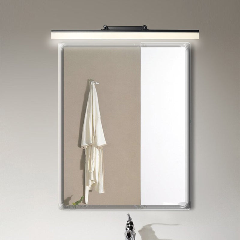 Metal Shade Linear Swing Arm Lights Medro de pared Moderna 1 Cabeza de montaje en la pared en negro