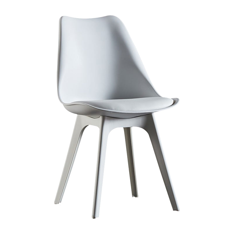 Modern Plastic Chair 33"H Acrylic Solid Back Dining Chair for Restaurant