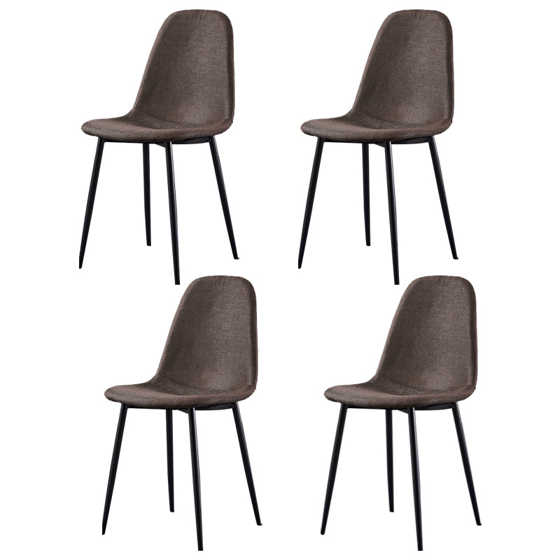 Glam Style Metal Side Chair Matte Finish Dining Chair for Dinning Room