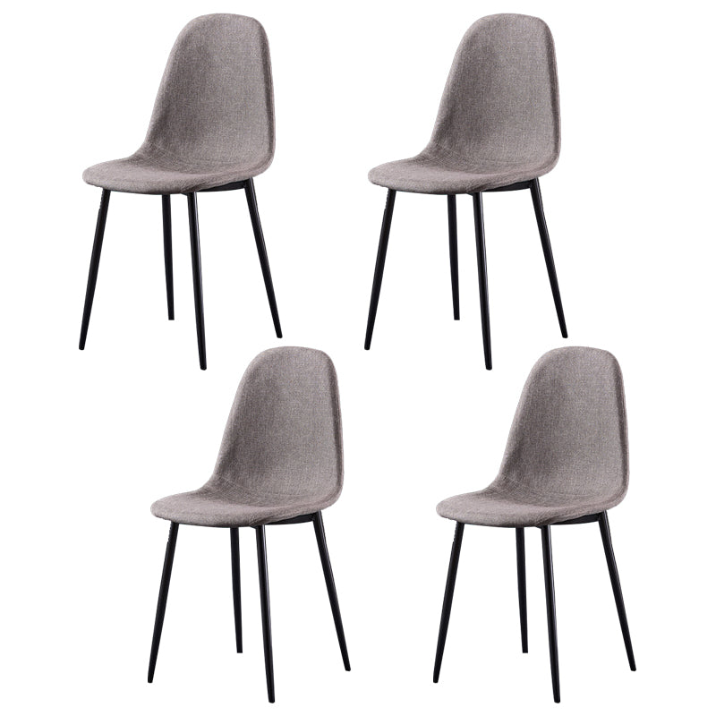 Glam Style Metal Side Chair Matte Finish Dining Chair for Dinning Room