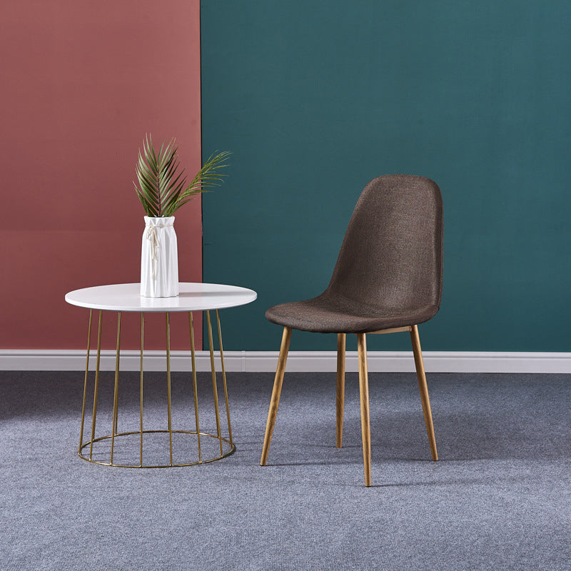 Glam Style Metal Side Chair Matte Finish Dining Chair for Dinning Room