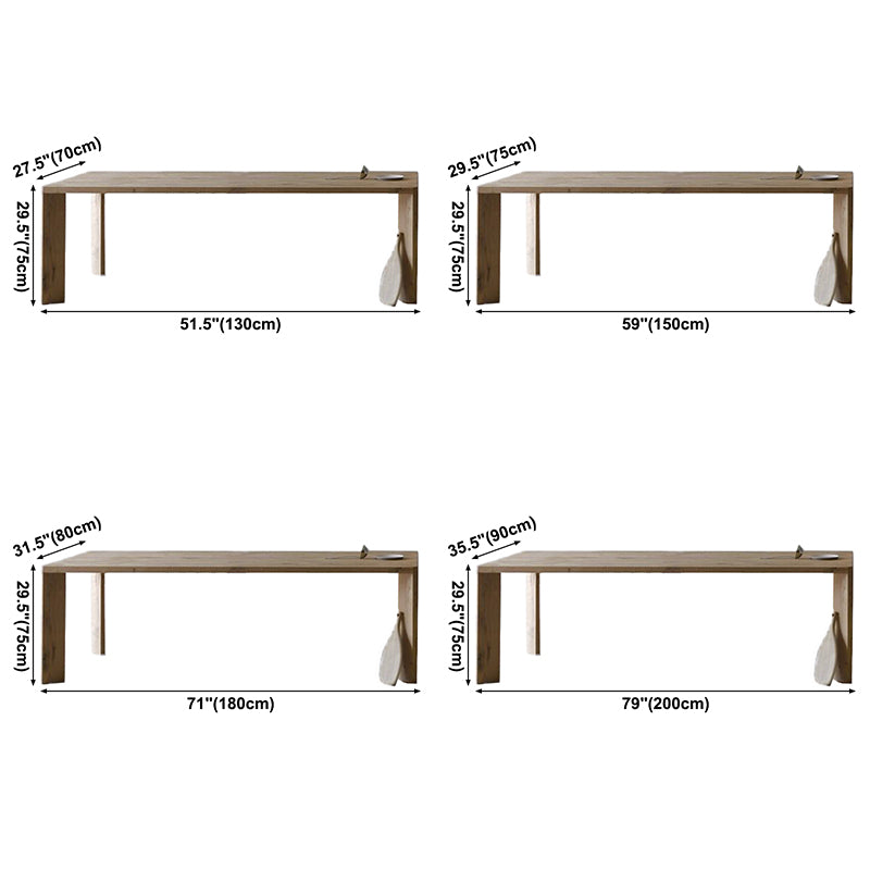 Mesa de comedor contemporánea mesa de madera maciza con 4 patas para el comedor