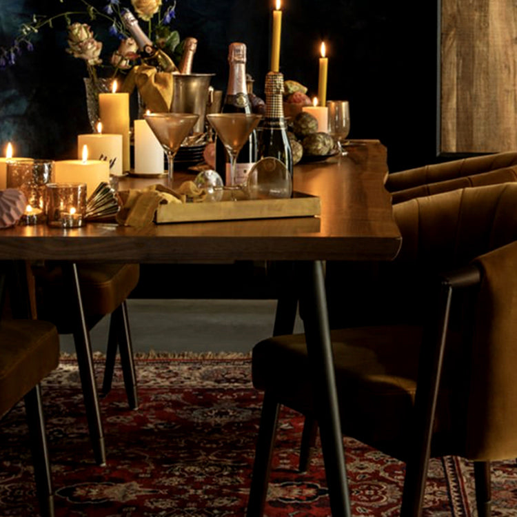 Table à manger en bois massif minimaliste