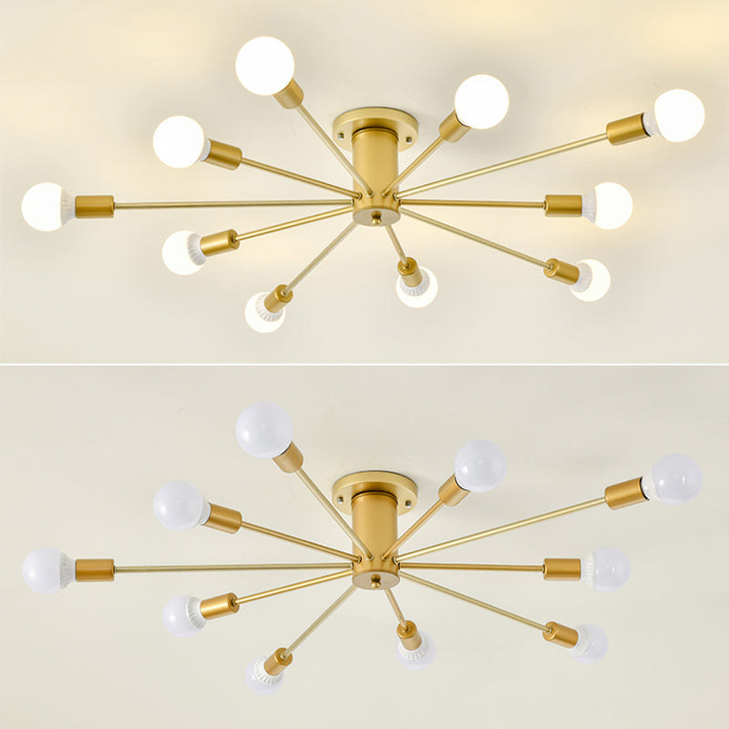 Lulbone aperto lampadina in metallo illuminazione industriale a soffitto a soffitto montato