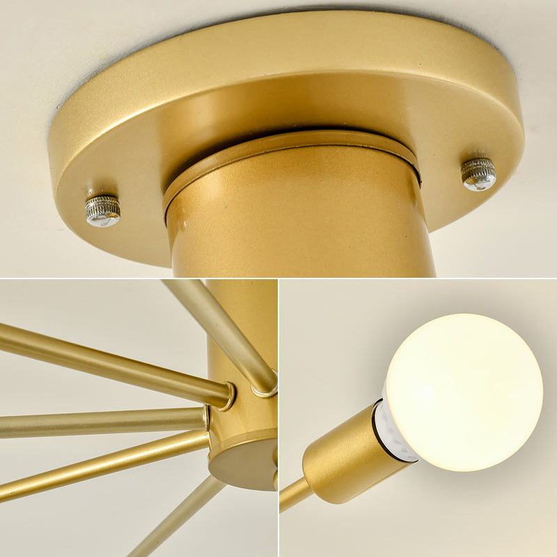 Open bol metaal spoeling Mount Lighting Industrial Sputnik plafond gemonteerd licht