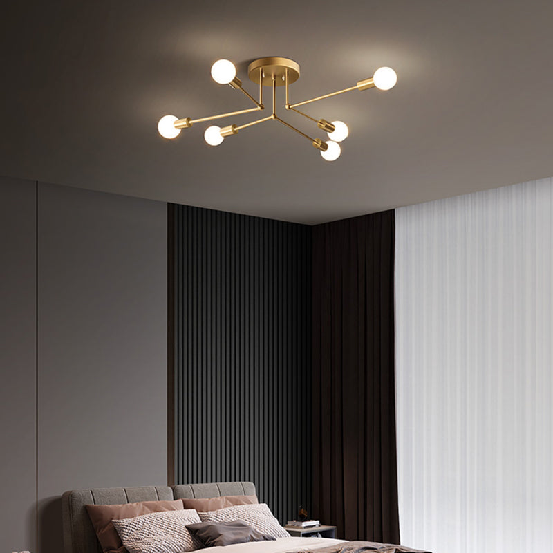 Light Light Flush Mount Éclairage Industriel Style Spoutnik Design Metal plafond Mouted Light